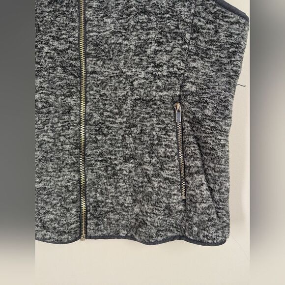 Abercrombie & Fitch Gray Knit Zip-Up Fleece Vest – Size Small - Picture 3 of 8